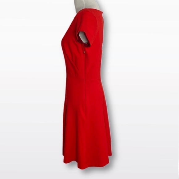 𝅺LEONA Red Fit and Flare Dress - Picture 4 of 9